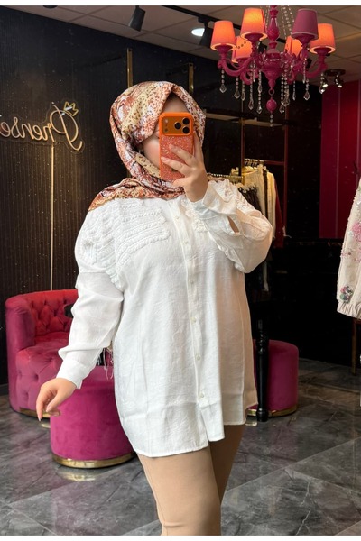PRENSES ŞAL SALOON TÜLLÜ GÖMLEK