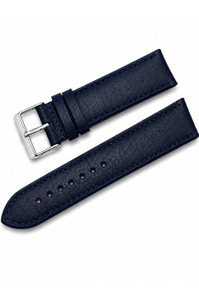 Leather Class Özel Üretim Floater Lacivert Deri Saat Kayışı | 12-26 mm | Gold...