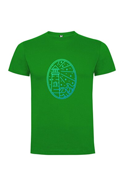 iLovePrints Neon Lighthouse Glow Tshirt