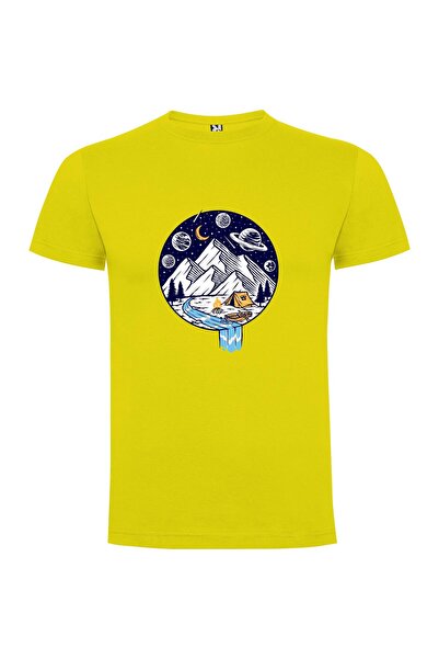 iLovePrints Cosmic Mountain Camping Tshirt