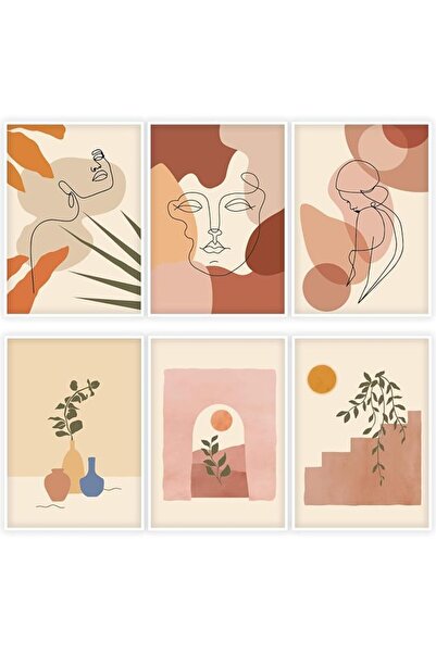 ESSESORIES Whaline Abstract Line Minimalist Woman Face Aesthetic Poster Wall ...