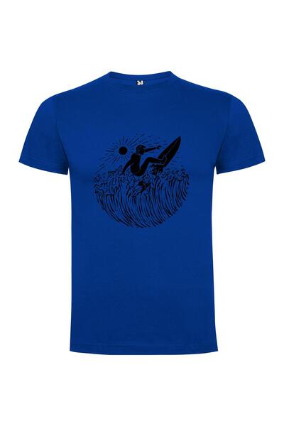 iLovePrints Surfing Woodcut Adventure Tshirt