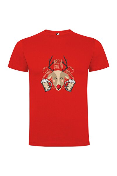 iLovePrints Deerly Merry Beer Logo Tshirt