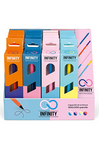 Lebez Μολύβι Infinity Bicolor με εξαγωνικό σώμα, 4 συνδυασμοί χρωμάτων (16 τε...