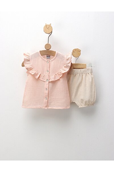 MiniKids Set de vara, Martha, corai-crem
