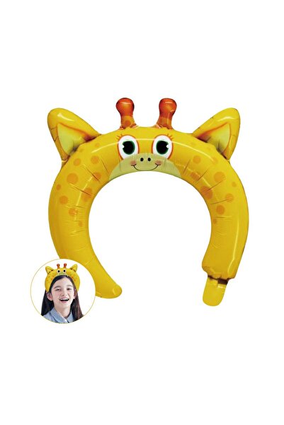 MP Mirific Party Set de 3 baloane din folie metalică cu bentiță, girafă, 30 cm