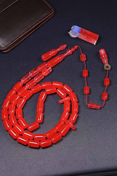 TESBİHKENTİ سبحة كابول ريد 45 حبة من زجاج الطائرات طراز عربي