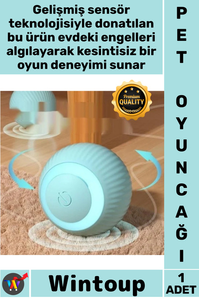 Wintoup #Oyuncak Şarjlı Hareket Sensörlü Titreşim Işıklı Otomatik Kedi Akıllı...