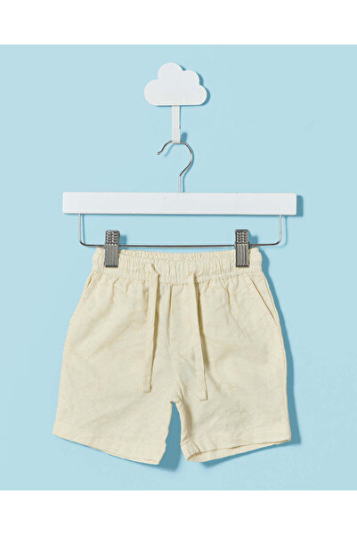 REDTAG Infant Boys Cream Jacquard Shorts