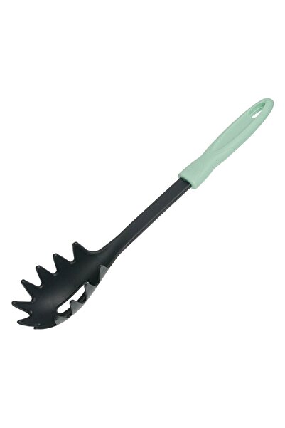 Z Store Furculiță pentru servit paste din plastic antracit, cu mâner verde me...