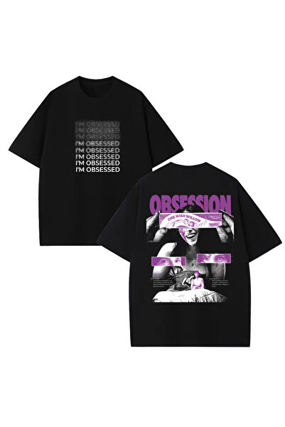 STİL-X Obsession Baskılı Unisex %100 Pamuklu Oversize T-shirt
