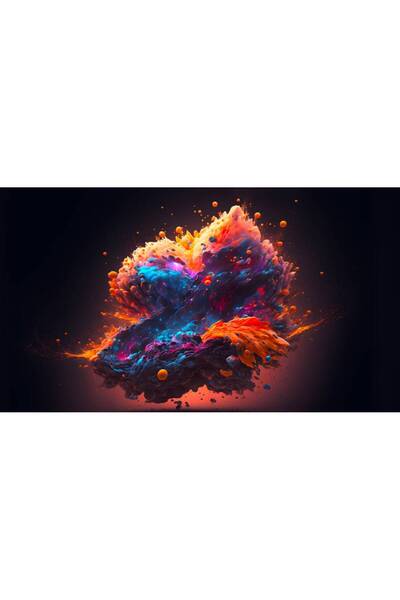 Persona Tablou Canvas, Explozie De Culori Abstracta 3D 1- 100 X 70 cm