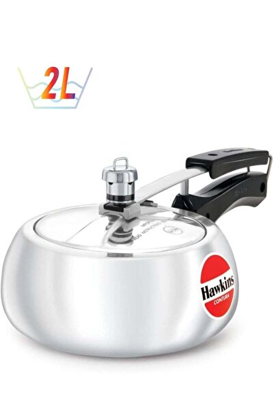 Hawkins 2Liters Contura Aluminium Pressure Cooker, Inner Lid (HC20), Silver