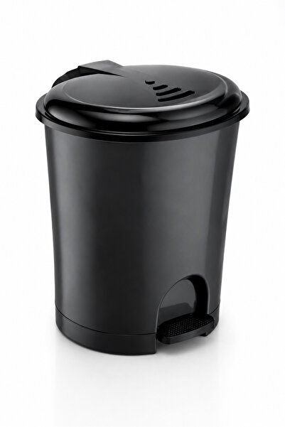 DolphFin 12 Liter Pedal Trash Can Plastic Lid Bathroom Kitchen Office Waste Bin