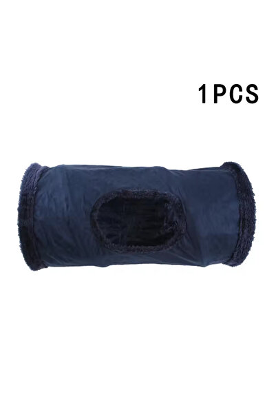 choice2 Navy blue-1pcs Pet Cat Plush Tunnel Foldable Suede Channel Toy for Se...