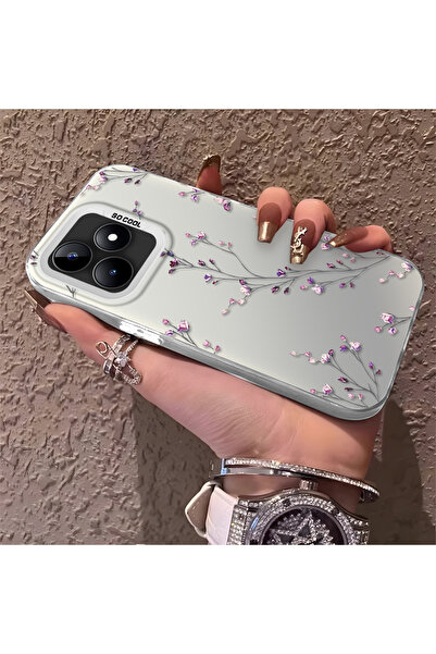 CHICASELUX Realme Note 50 Uyumlu İnce Dal Çiçek Kılıf, Aşınmaya Dayanıklı Min...