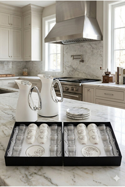 Generic Luxury Tea and Coffee Set with Tea Pots and Coffee Cups and Serving T...