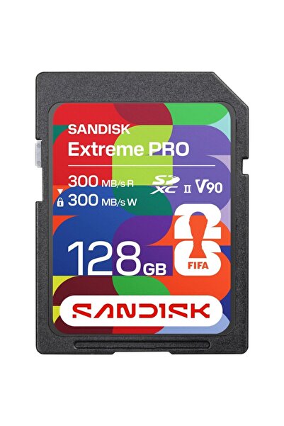 SanDisk 128 GB SDXC UHS-II FIFA World Cup 2026 Sürüm Hafiza Karti