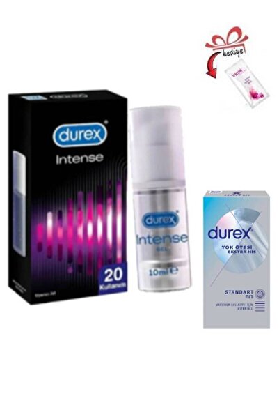 Durex İntense +20 Kullanımlık Kadınlar İçin Jel-Yök Ötesi 5'li Prezervatif+Te...