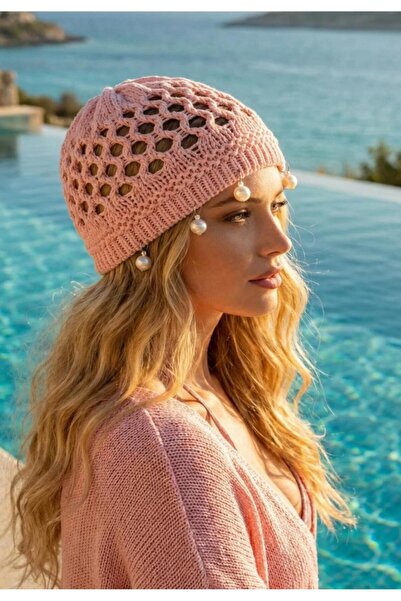 FLEX FASHION Women's Bohemian Style Knitted Perforated Knitwear Beanie