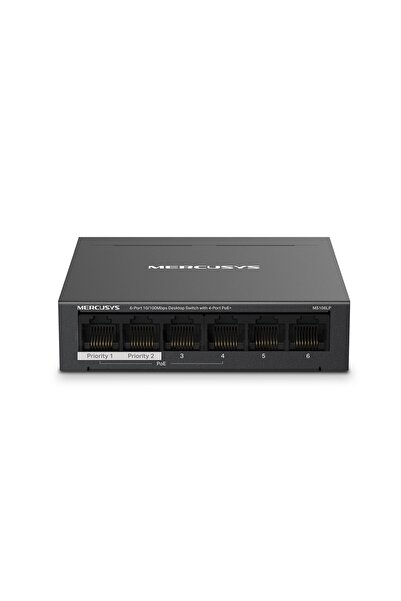 Mercusys MS106LP, 6-Port 10/100MBPS Desktop Switch With 4-Port Poe+