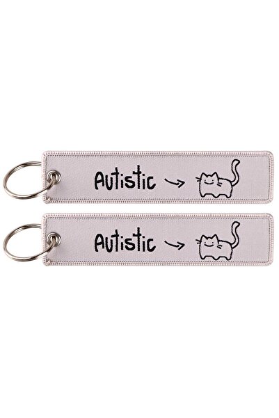 Choice5 4 Cute Cat Embroidery Key Tag Cartoon Animals Keychains For Women Men...