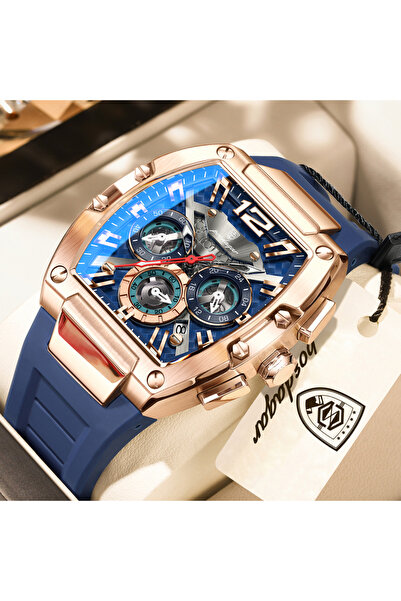 Choice5 9051 RoseGold Blue Fashion Men's Watches Luminous Waterproof Date Spo...