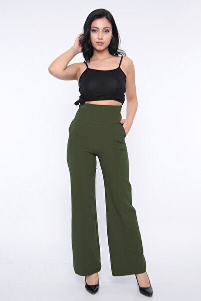 FIRST STYLE Turkish Women's Trousers in Oil Color
