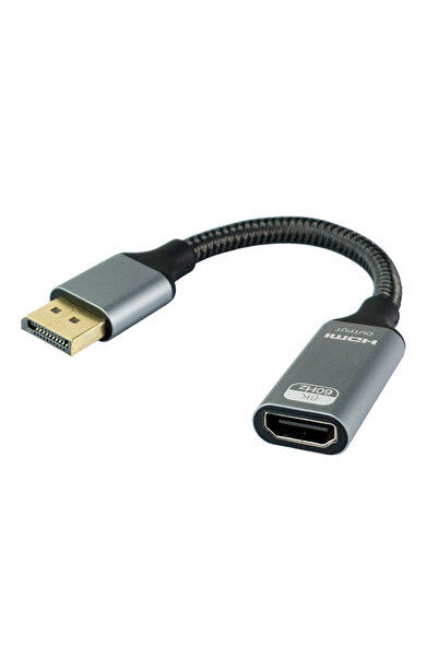 POWERTECH αντάπτορας DisplayPort σε HDMI CAB-DP077, 8K/60Hz, 0.1m, μαύρος