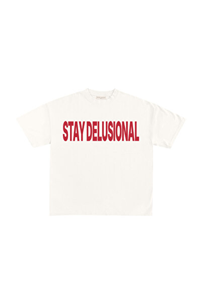 lethestudios Stay Delusional Baskılı T-Shirt