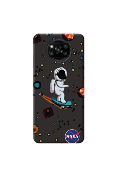 Other Xiaomi Poco X3 /X3 Pro Astronaut with skateboard Black Colored Silicone...