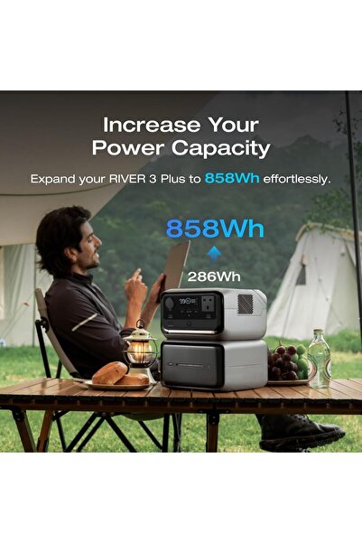 EF ECOFLOW RIVER 3 Max Plus Portable Power Station – 858Wh LFP Battery, 1200W...