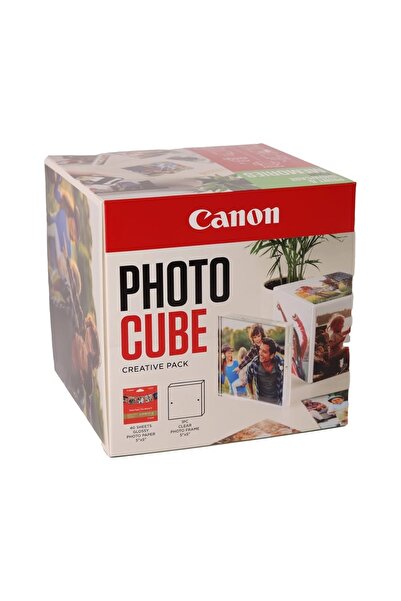 Canon مجموعة مكعبات الصور الإبداعية 5×5، 40 ورقة من ورق الصور اللامع، إطار أك...