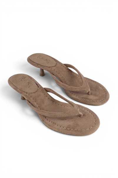 luuq shoes SOLENZE Parmak Arası Topuklu Terlik