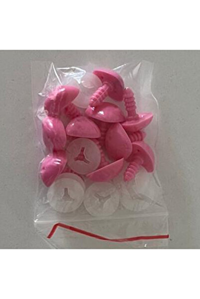 nildamigurumi Amigurumi Vidalı Burun 15mm Pembe 10 Adet