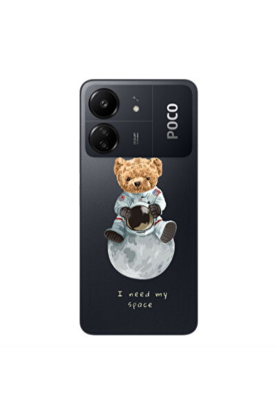 Other Xiaomi Poco C65 Bear in space Transparent Silicone TPU Θήκη