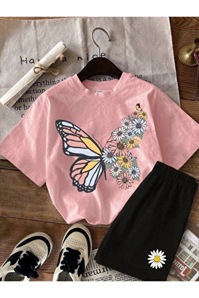 ZEMLİYA Sara Unisex Oversize Shorts Set Short Sleeve T-Shirt Comfortable Fit ...