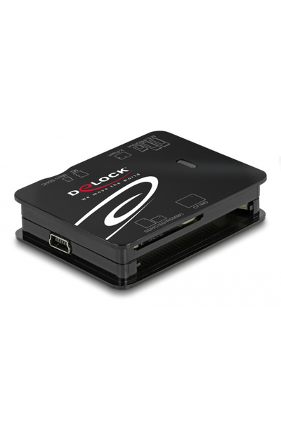 DELOCK Αναγνώστης καρτών 91007 για Micro SD/SD/CF/MS/xD/M2, μαύρο