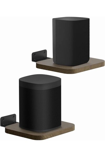 Urban URBANNX Speaker Wall Mount Shelves, Wooden, Adjustable 5.3"-6.7" Depth,...