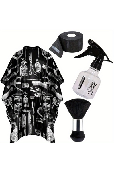 Choice4 black A WANMEI Barber wrap set Waterproof Hair Cutting Cape with Neck...
