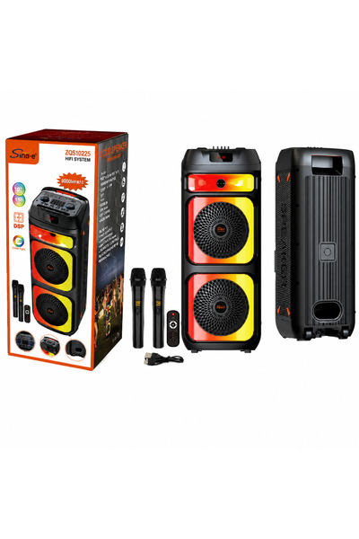 AT Performance Boxă Portabilă ZQS10225, BT, 2x10", 80W, DSP Audio, Microfon I...