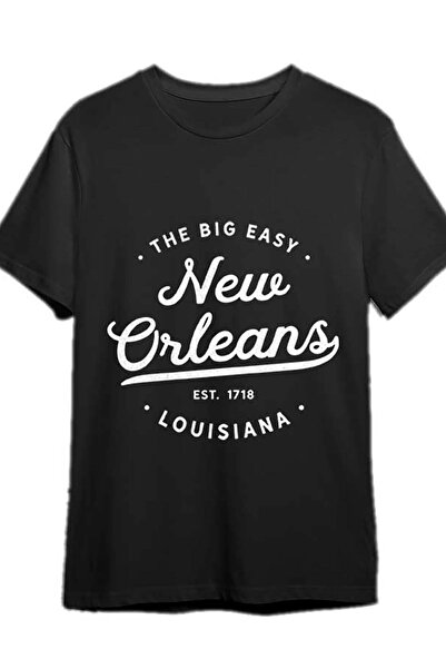 LİNA06 Classic The Big Easy New Orleans Men's EST 1718 LA Graphic 100 Cotton ...