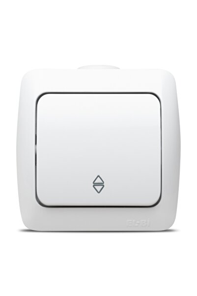 OEM Intrerupator simplu, cap scara, aplicat, gama Alsu, alb, Elbi