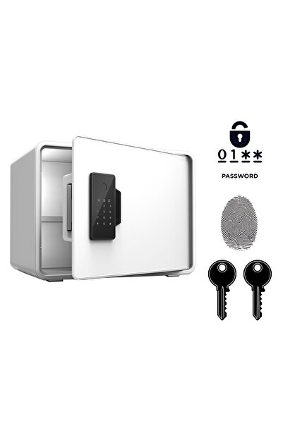 OEM Seif Biometric Blindat pentru Acasă cu 25x35x26 cm Alb