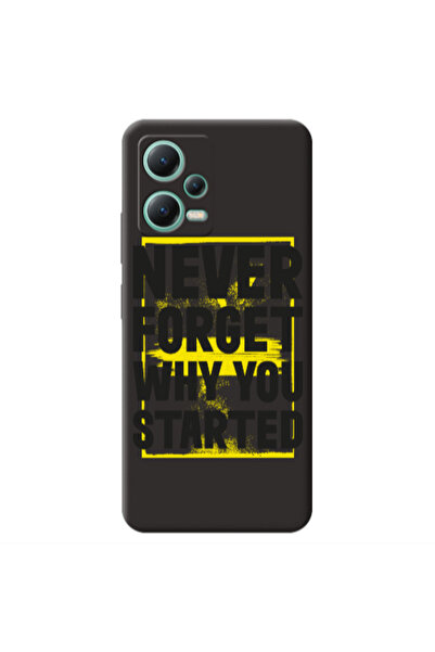 Other Xiaomi Redmi Note 12 Pro 5G Never Forget Black Colored Silicone TPU Θήκη