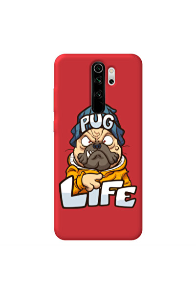 Other Xiaomi Redmi Note 8 Pro Pug Life 2 Red Colored Silicone TPU Θήκη