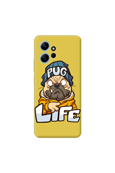 Other Xiaomi Redmi Note 12 4G Pug Life 2 Yellow Colored Silicone TPU Θήκη