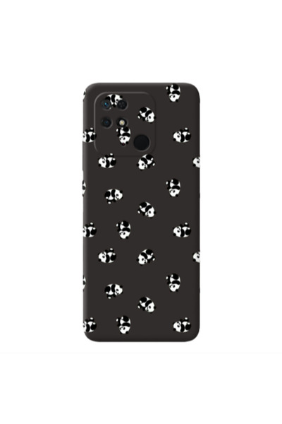 Other Xiaomi Redmi 10C Small Pandas Black Colored Silicone TPU Θήκη