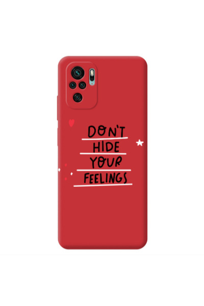 Other Xiaomi Redmi Note 10S Dont Hide Your Feelings Red Colored Silicone TPU ...