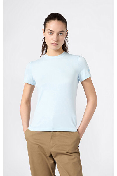 Champion Elevated Basics Short-Sleeve Tee Mavi Kadın Tişört - 118080-BS207